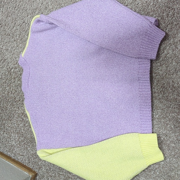 Zara groovy Y2K glittery cotton sweater ying yang flowers medium - Picture 4 of 6